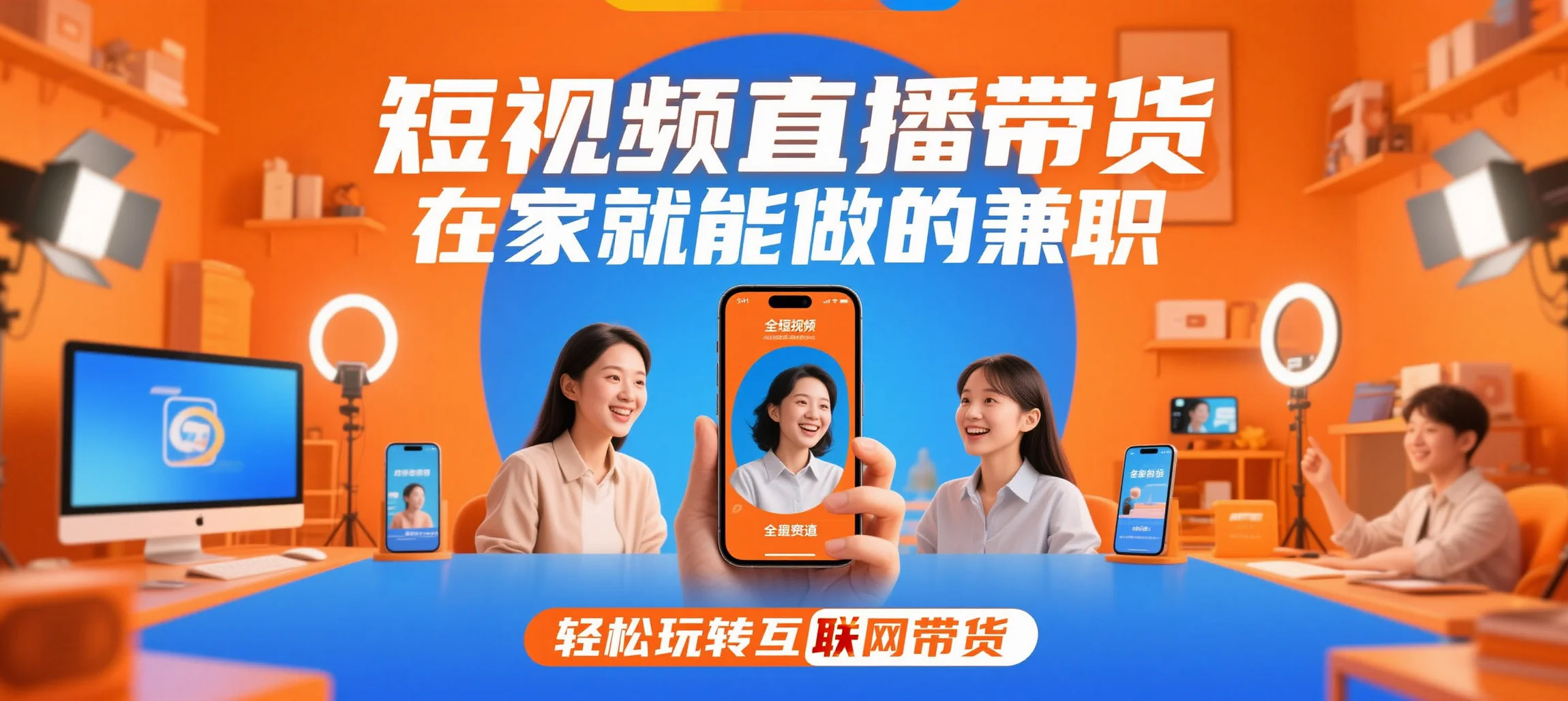 在家就能做的工作，短视频直播带货，轻松日入4位数